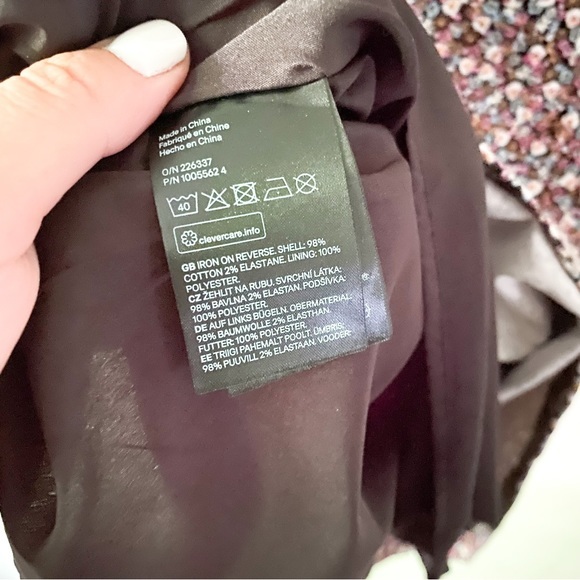 H&M, floral cotton mini corduroy jumper shift‎ dress sz medium - Picture 7 of 8